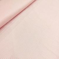 Ткань Розово-белые полоски, сатин, 100% хлопок, Китай